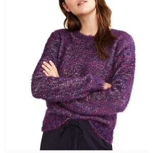 Lou & Grey LOFT Sweater Women's Size S Fuzzy Knit Purple‎ Pink Pullover Cozy